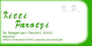 kitti parotzi business card